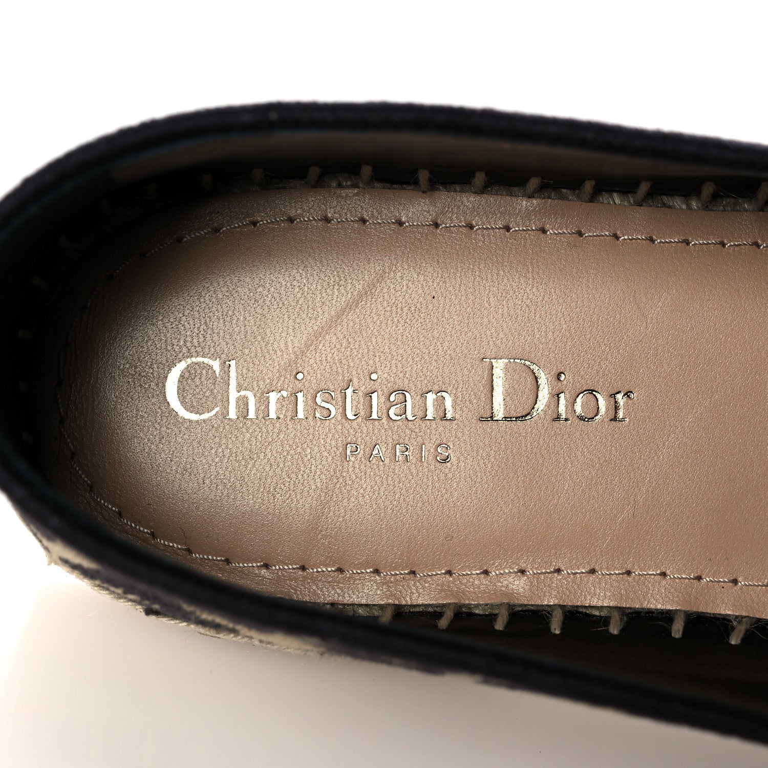 Christian Dior Cotton Embroidered Leopard Print Granville Espadrille 41 Natural 7 of 9