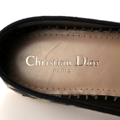 Christian Dior Cotton Embroidered Leopard Print Granville Espadrille 41 Natural 7 of 9