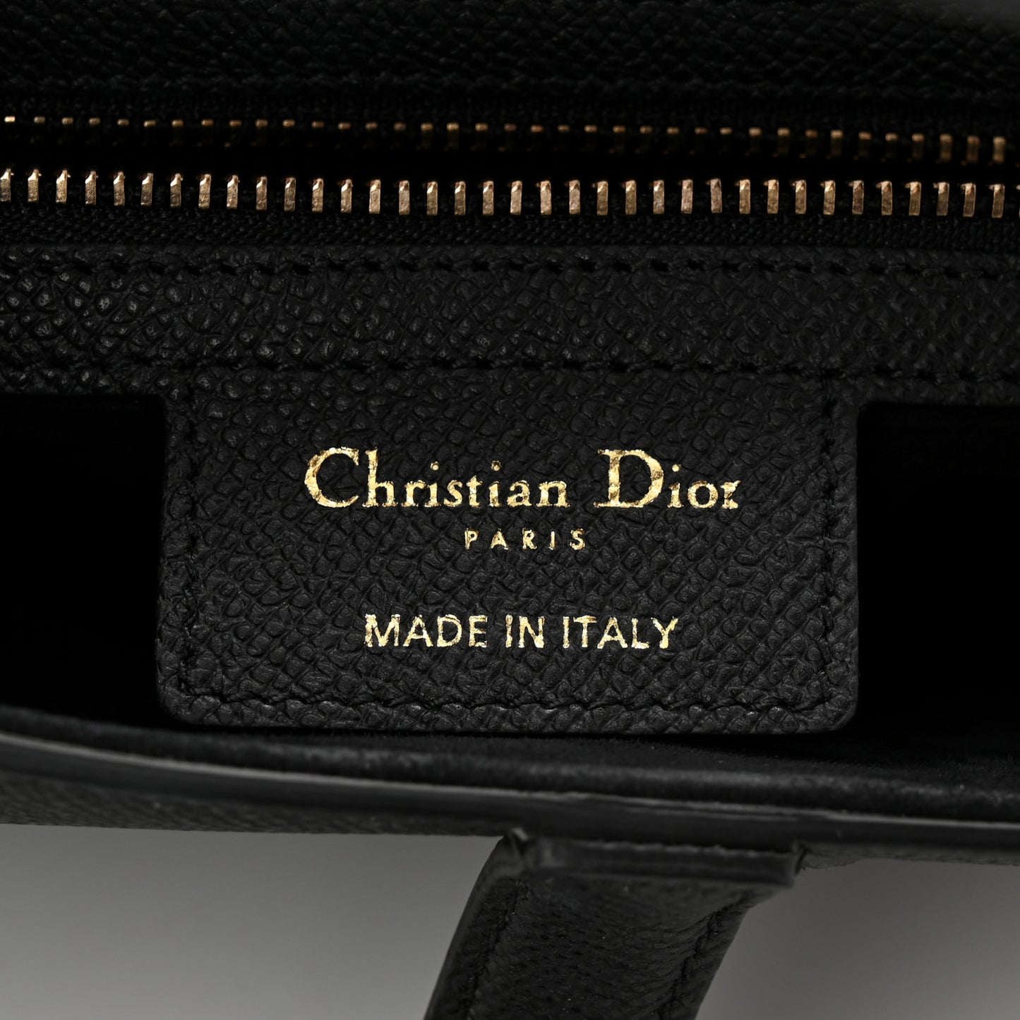 Grained Calfskin Bag With Strap Black