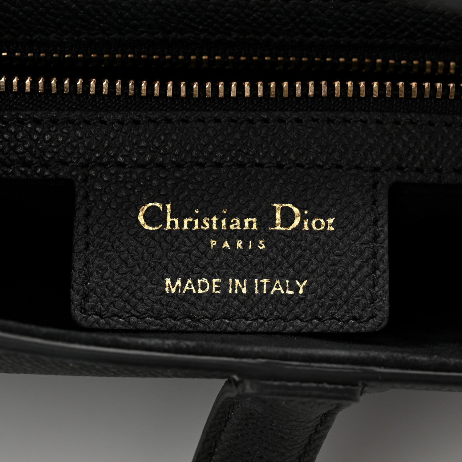 Christian Dior Grained Calfskin Bag With Strap Black 6 of 11