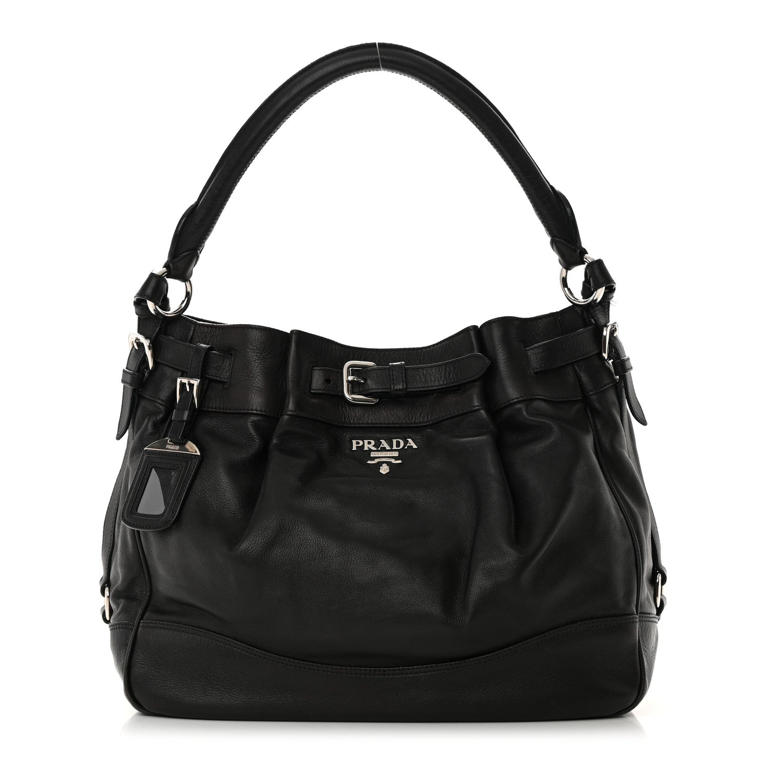 Prada Vitello Daino Tote Black 1 of 17