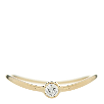 Tiffany 18K Yellow Gold Diamond Elsa Peretti Single-Row Wave Ring 49 5 1 of 3