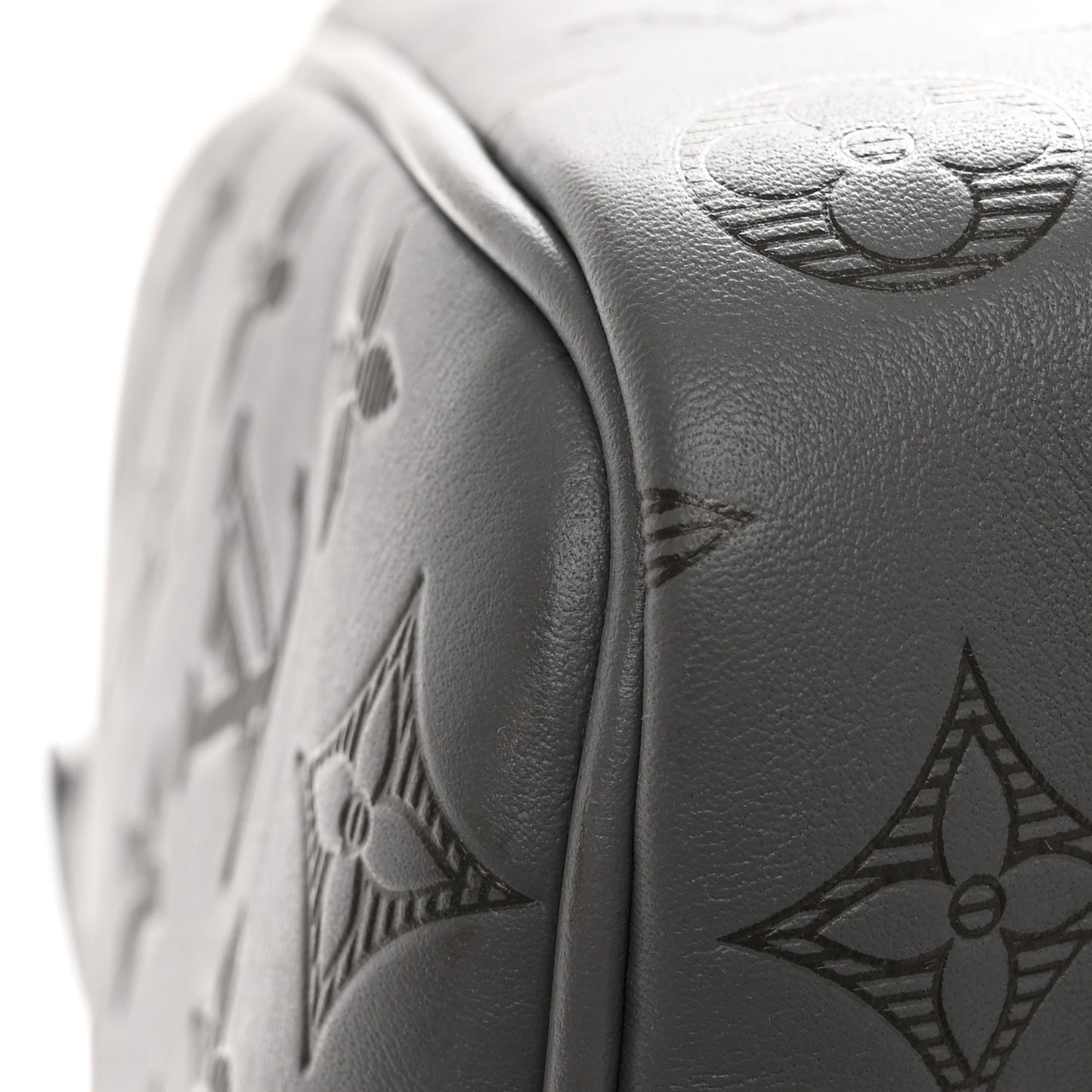 Calfskin Monogram Shadow Keepall Bandouliere 50 Anthracite Gray