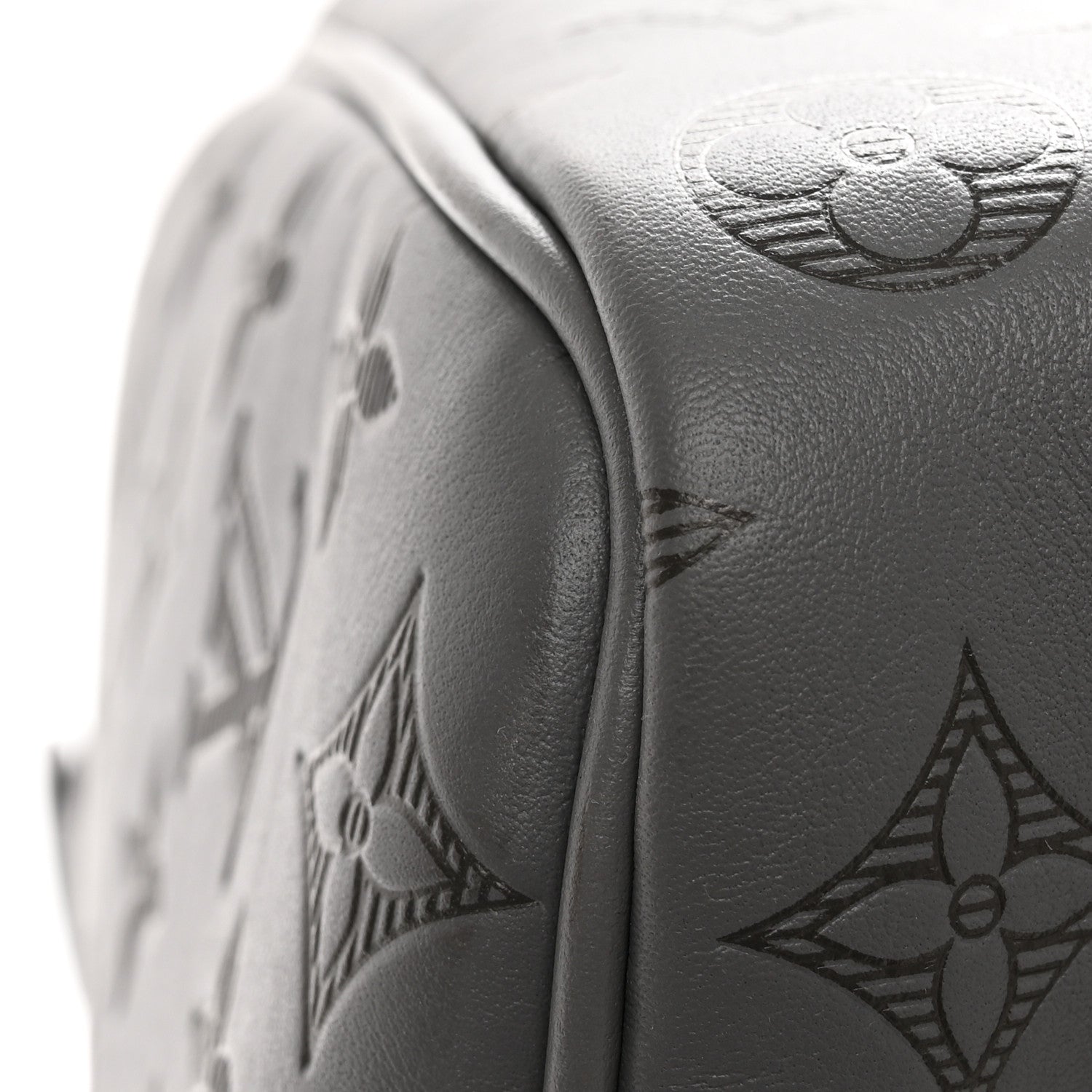 Louis Vuitton Calfskin Monogram Shadow Keepall Bandouliere 50 Anthracite Gray 12 of 12