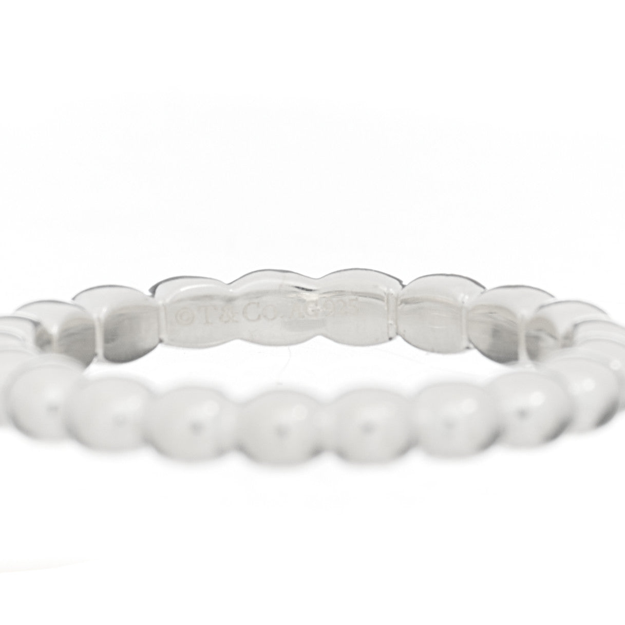 Tiffany Sterling Silver HardWear Bead Ring 53 6.25 4 of 5