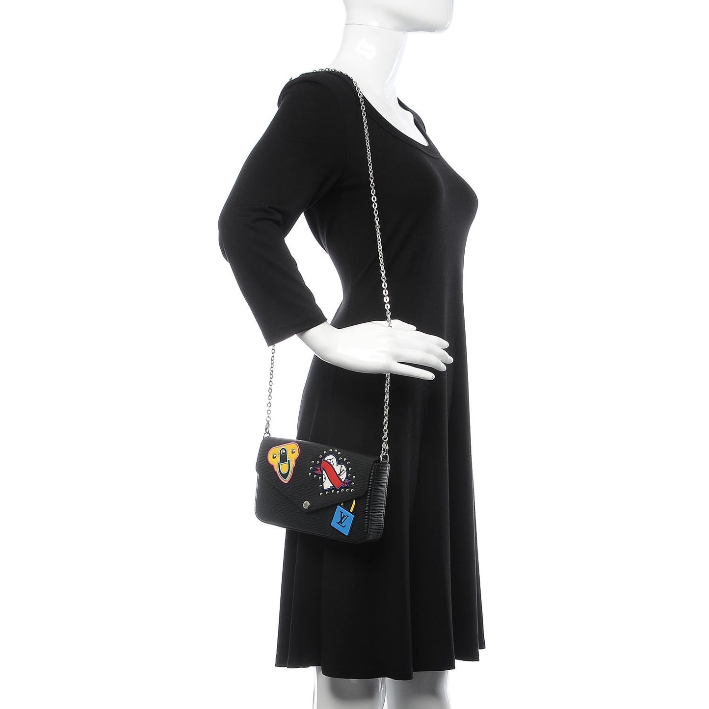Epi LV Stories Pochette Felicie Black