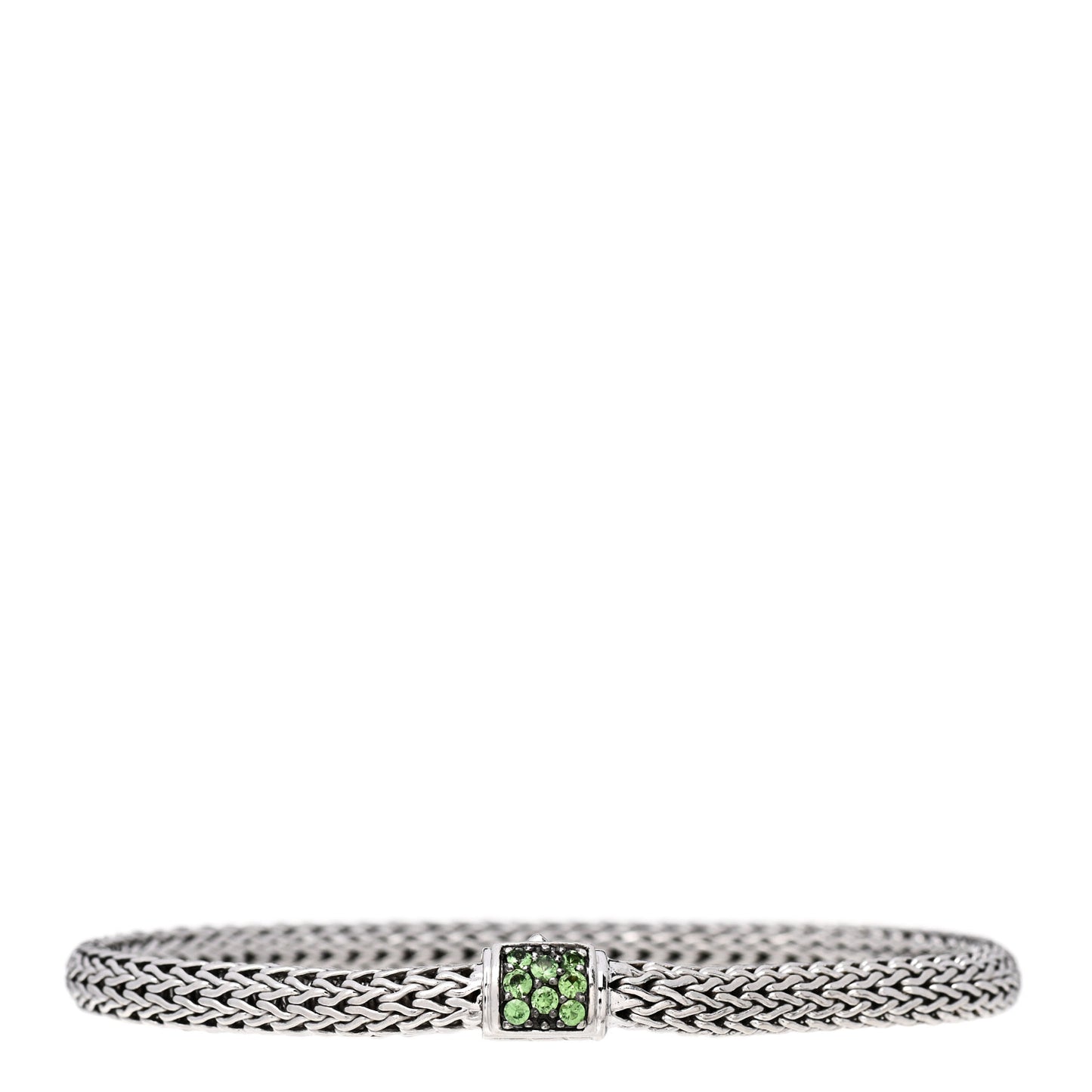 Sterling Silver Tsavorite 5mm Classic Chain Bracelet