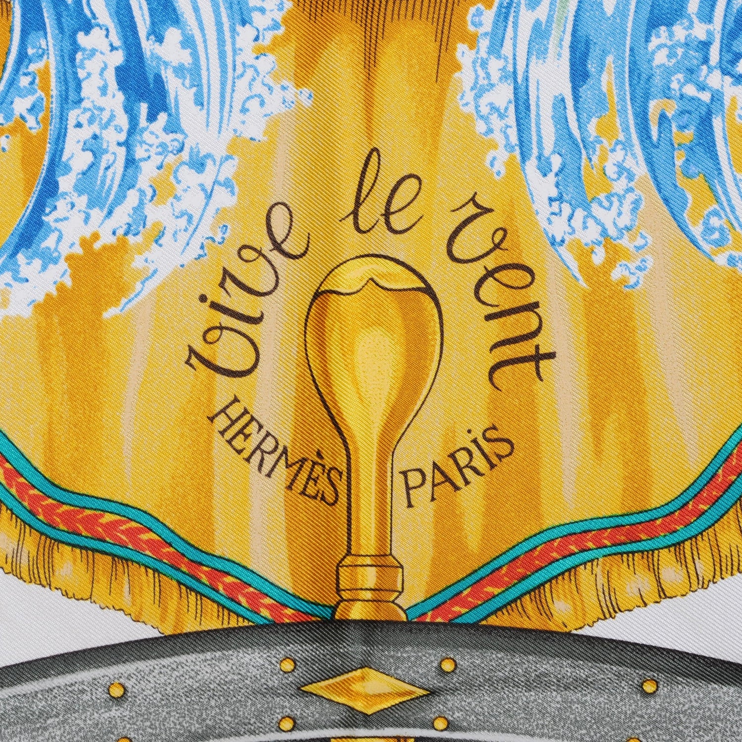Hermes Silk Vive Le Vent Scarf 90 3 of 5