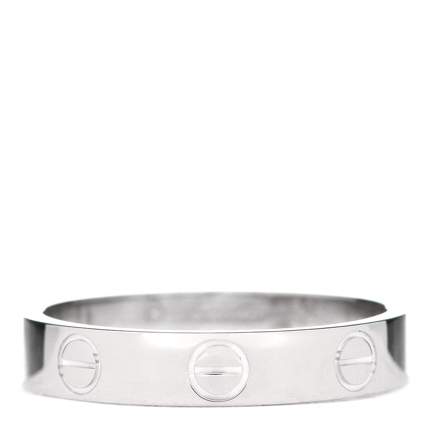 18K White Gold 3.5mm LOVE Wedding Band Ring 52 6