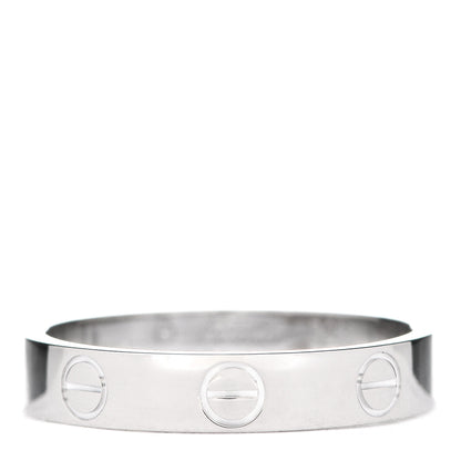 Cartier 18K White Gold 3.5mm LOVE Wedding Band Ring 52 6 1 of 5