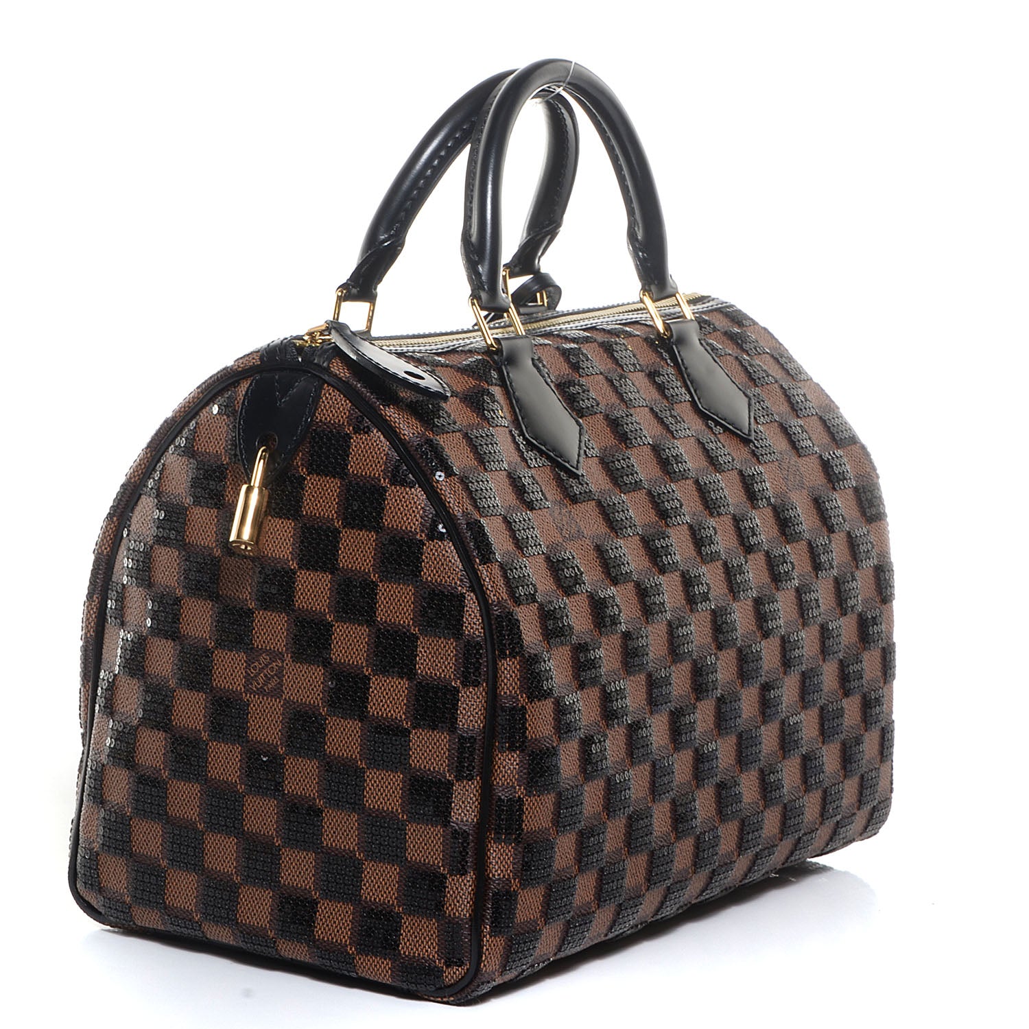 Louis Vuitton Damier Paillettes Speedy 30 Black 3 of 8