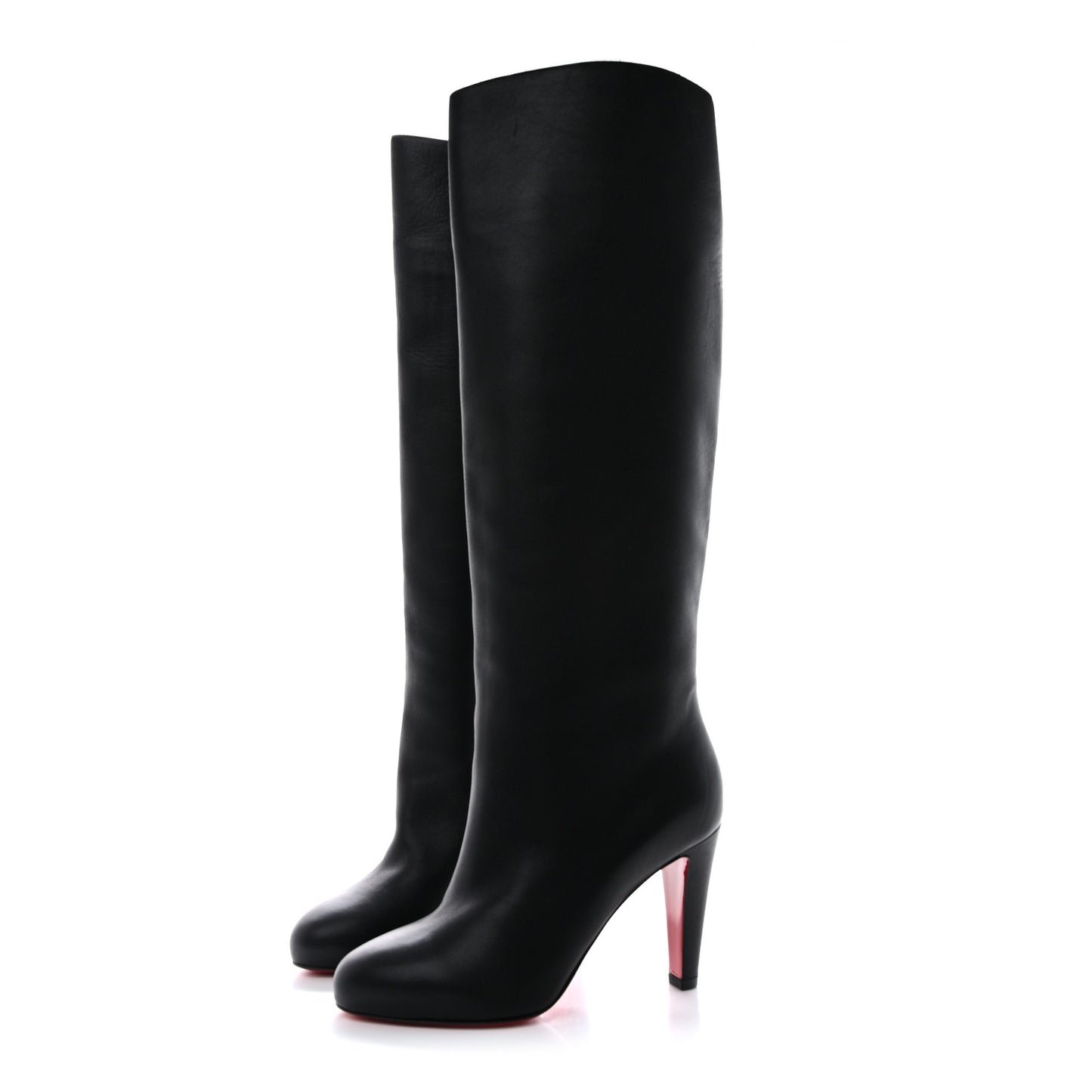 Shiny Calfskin Alta Gant 85 Tall Boots 38 Black