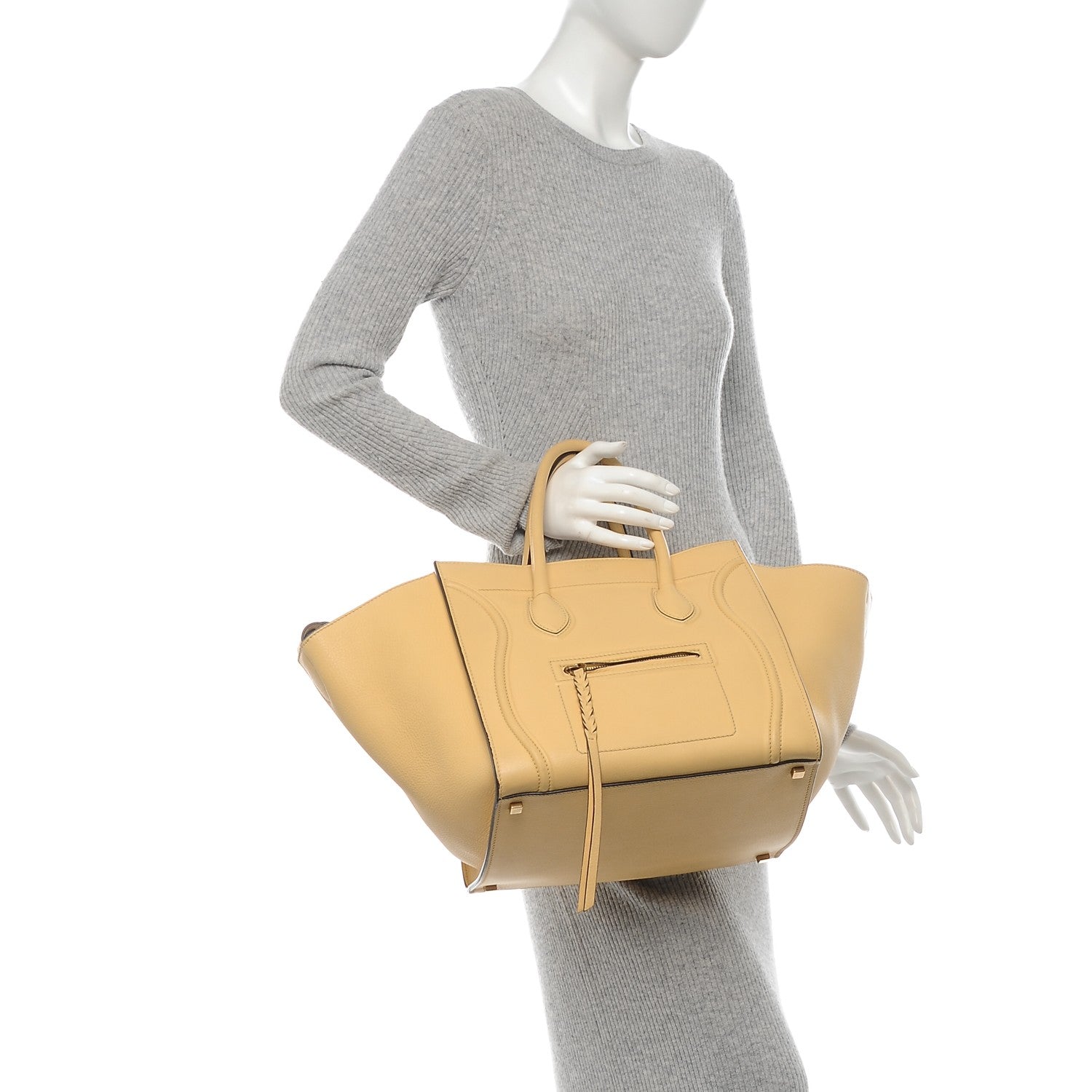 Celine Supple Calfskin Medium Phantom Luggage Butter 2 of 8