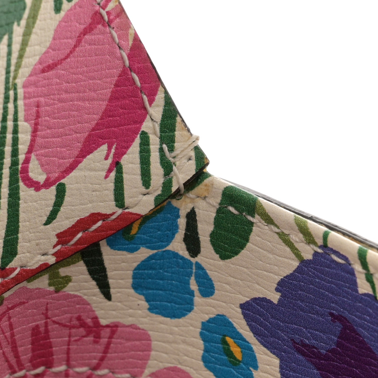 Gucci X KEN SCOTT New Shangai Calfskin Jardin D'Avril Floral Print Small Jackie 1961 Hobo Ivory Pink 11 of 12
