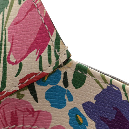 Gucci X KEN SCOTT New Shangai Calfskin Jardin D'Avril Floral Print Small Jackie 1961 Hobo Ivory Pink 11 of 12