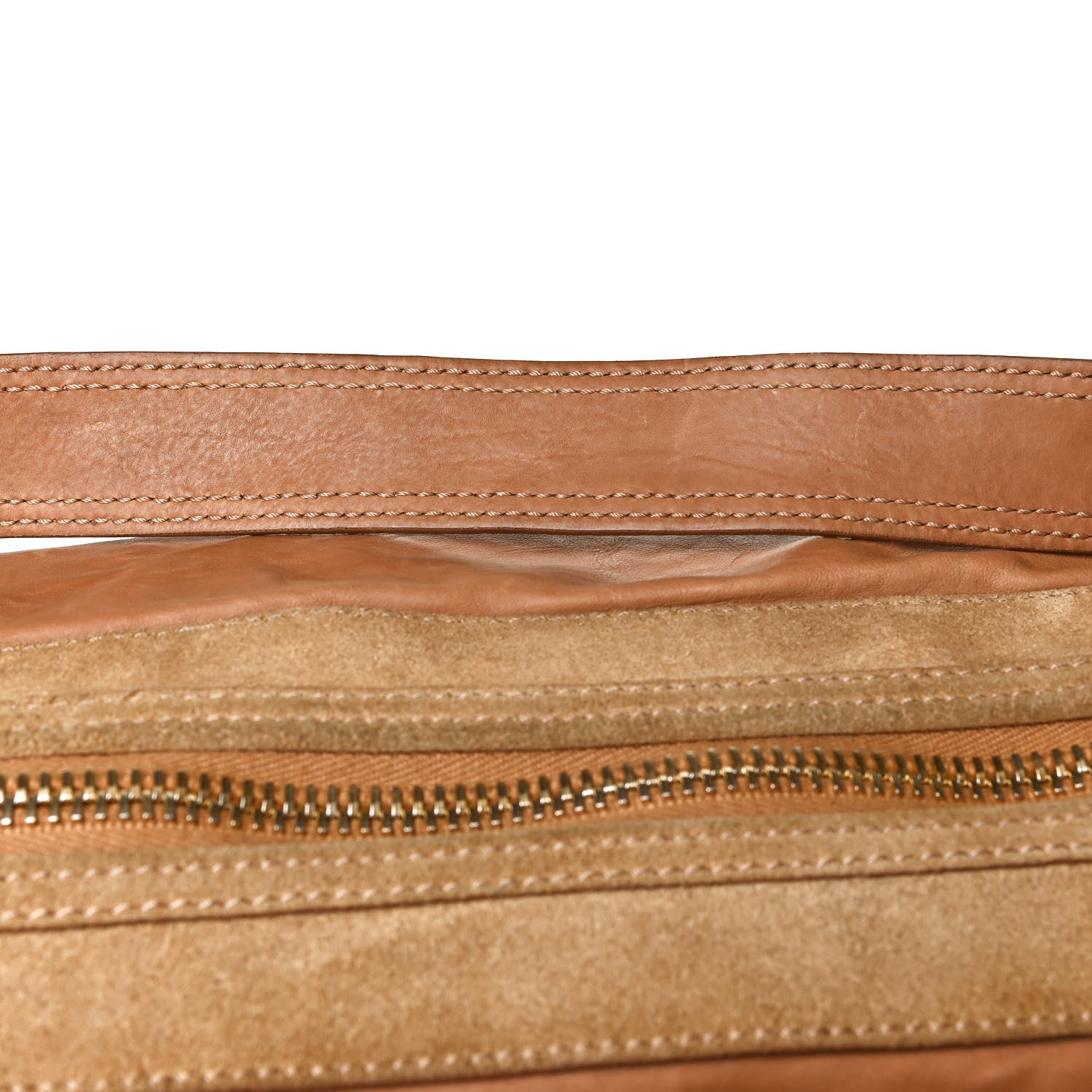 Celine Calfskin Suede Satchel Brown 15 of 18