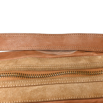 Celine Calfskin Suede Satchel Brown 15 of 18
