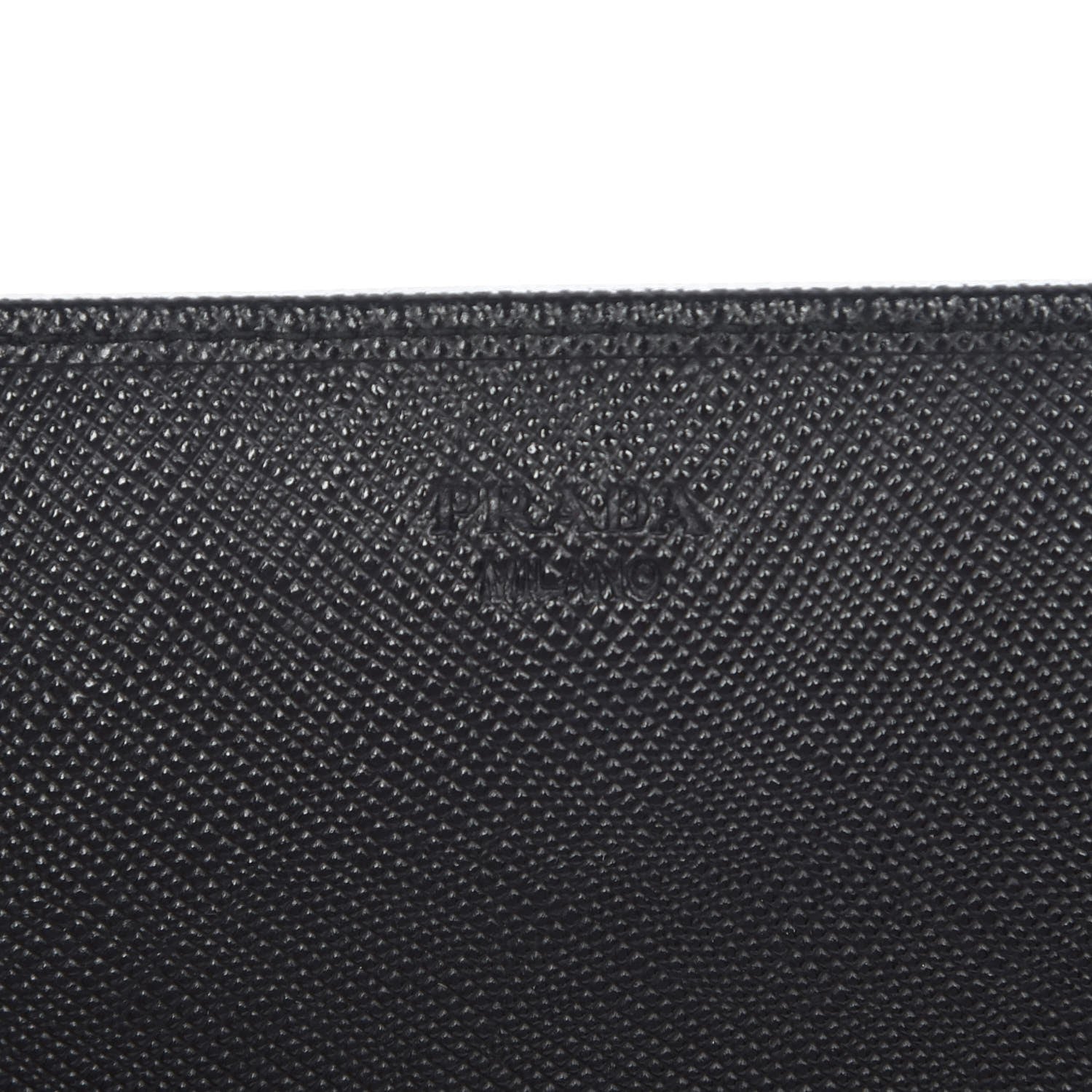 Prada Saffiano Metal Oro Chain Wallet Nero Black 6 of 7