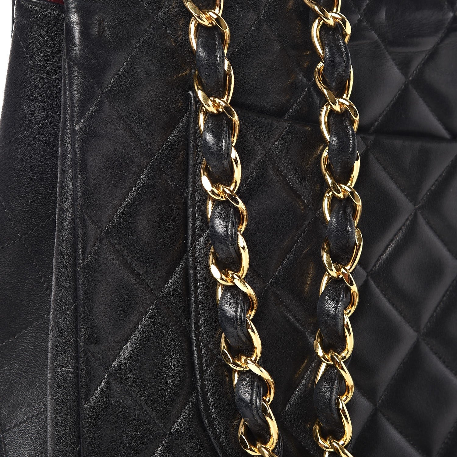 Chanel Lambskin Quilted XL Jumbo Single Flap Black 11 of 14