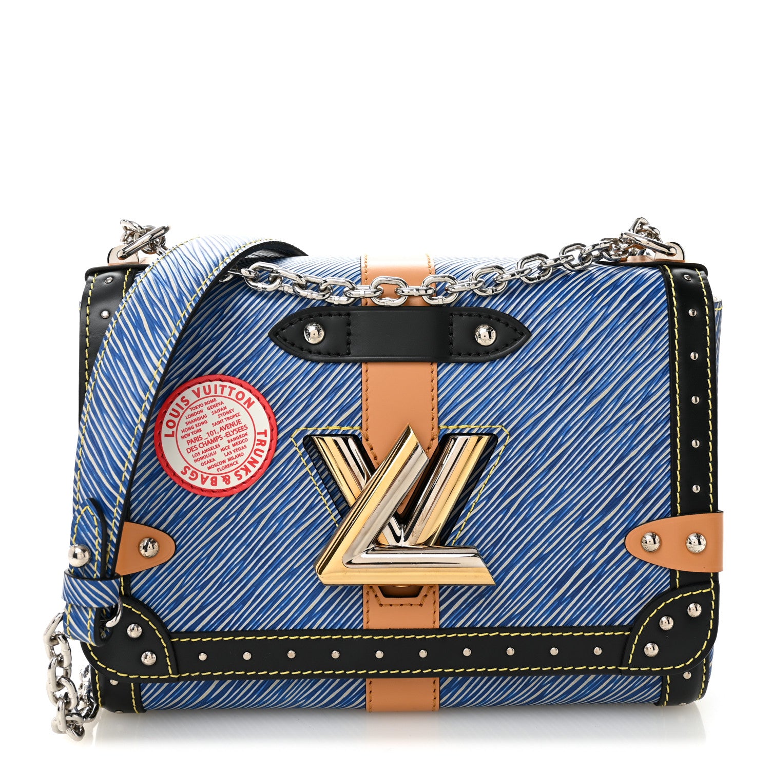 Louis Vuitton Epi Complice Trunks and Bags Twist Shoulder Bag MM Denim Light 1 of 13