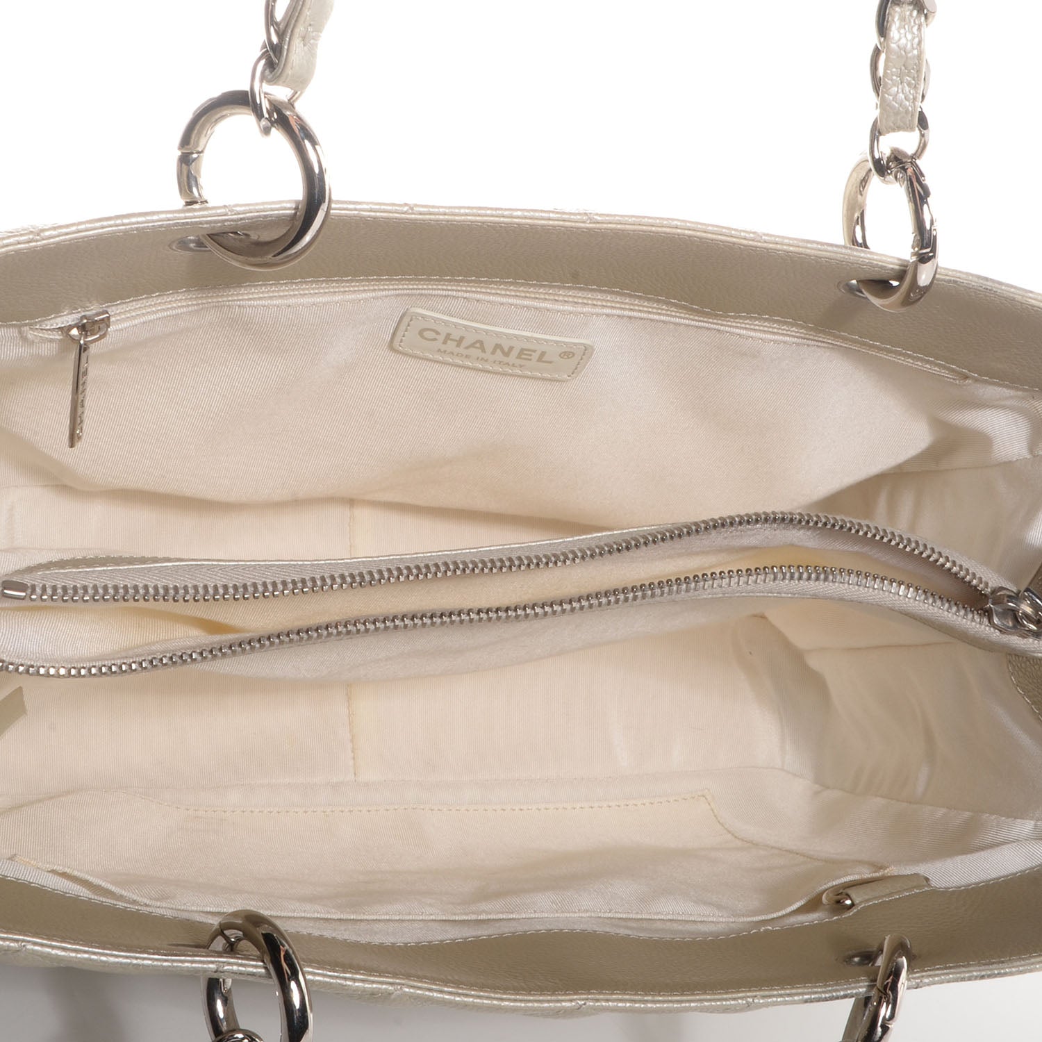 Chanel Caviar Quilted Grand Shopping Tote GST Pearl 6 of 8