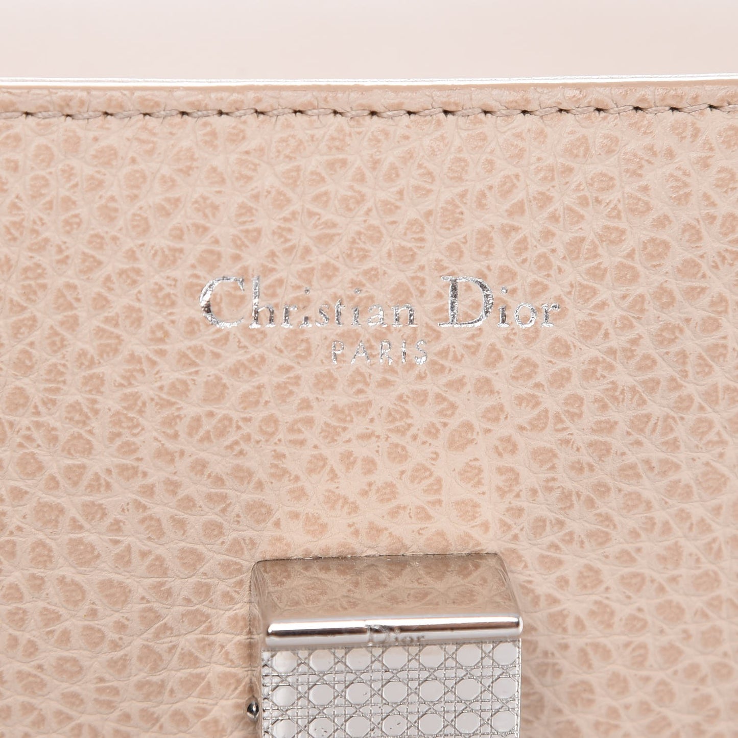 Grained Calfskin Medium Diorever Flap Tapioca