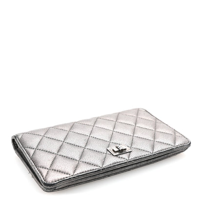 Chanel Metallic Aged Calfskin Quilted Reissue Yen Wallet Silver 4 of 8