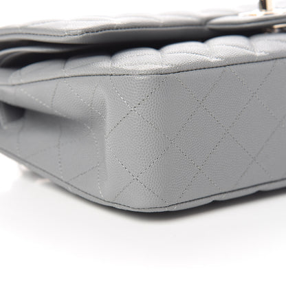 Chanel Caviar Quilted Medium Double Flap Grey 8 of 10