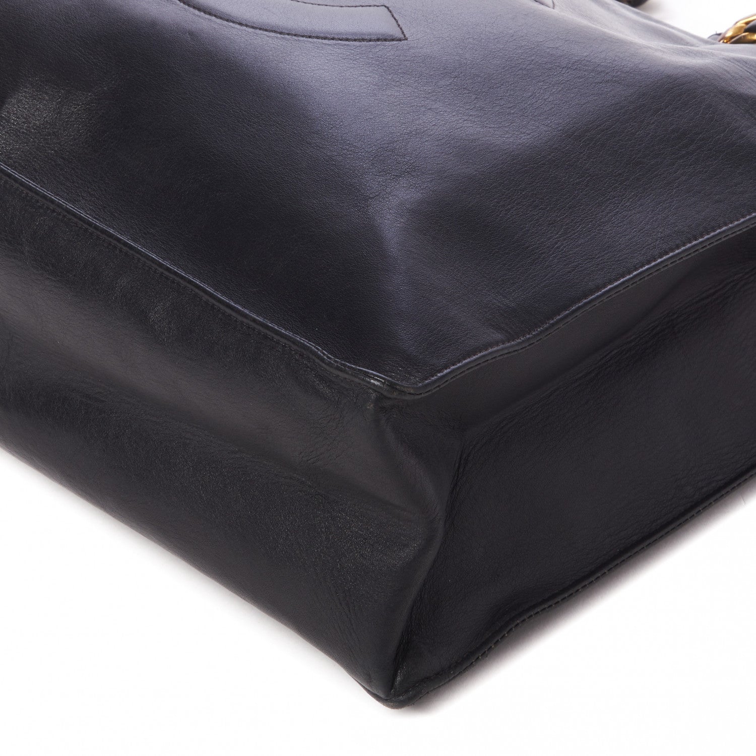 Chanel Lambskin CC Tote Black 4 of 10
