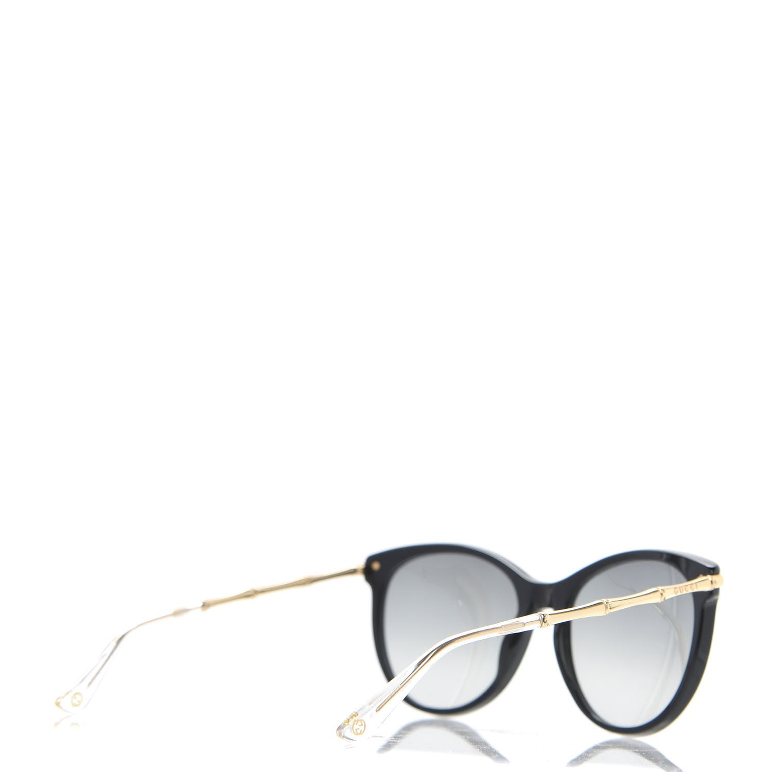Gucci Crystal Bamboo Cat Eye Sunglasses GG3771 Black Gold 4 of 7