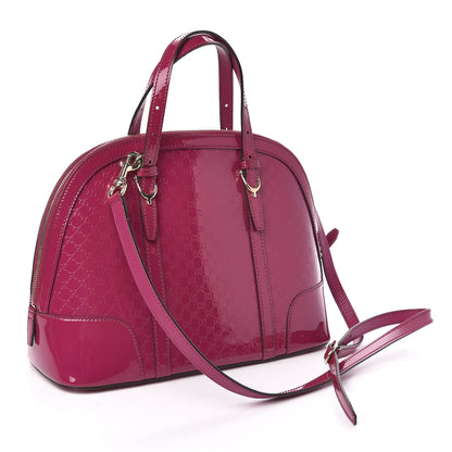 Gucci Patent Microguccissima Small Nice Top Handle Dome Bag Bright Bouganville 3 of 10