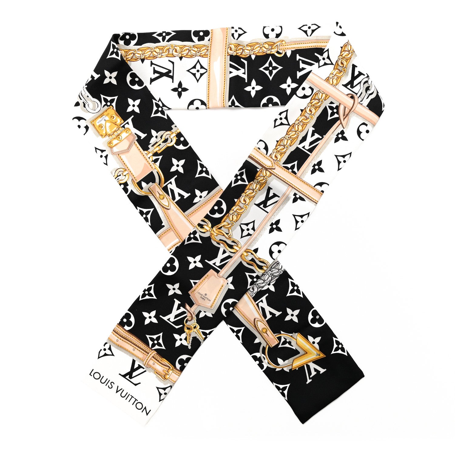 Louis Vuitton Silk Monogram Confidential Bandeau Black 1 of 4