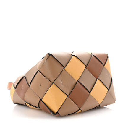 Loewe Calfskin Small Woven Basket Surplus Bag Hazelnut Camel 4 of 10