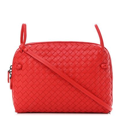 Bottega Veneta Nappa Intrecciato Nodini Crossbody Messenger Red 1 of 10