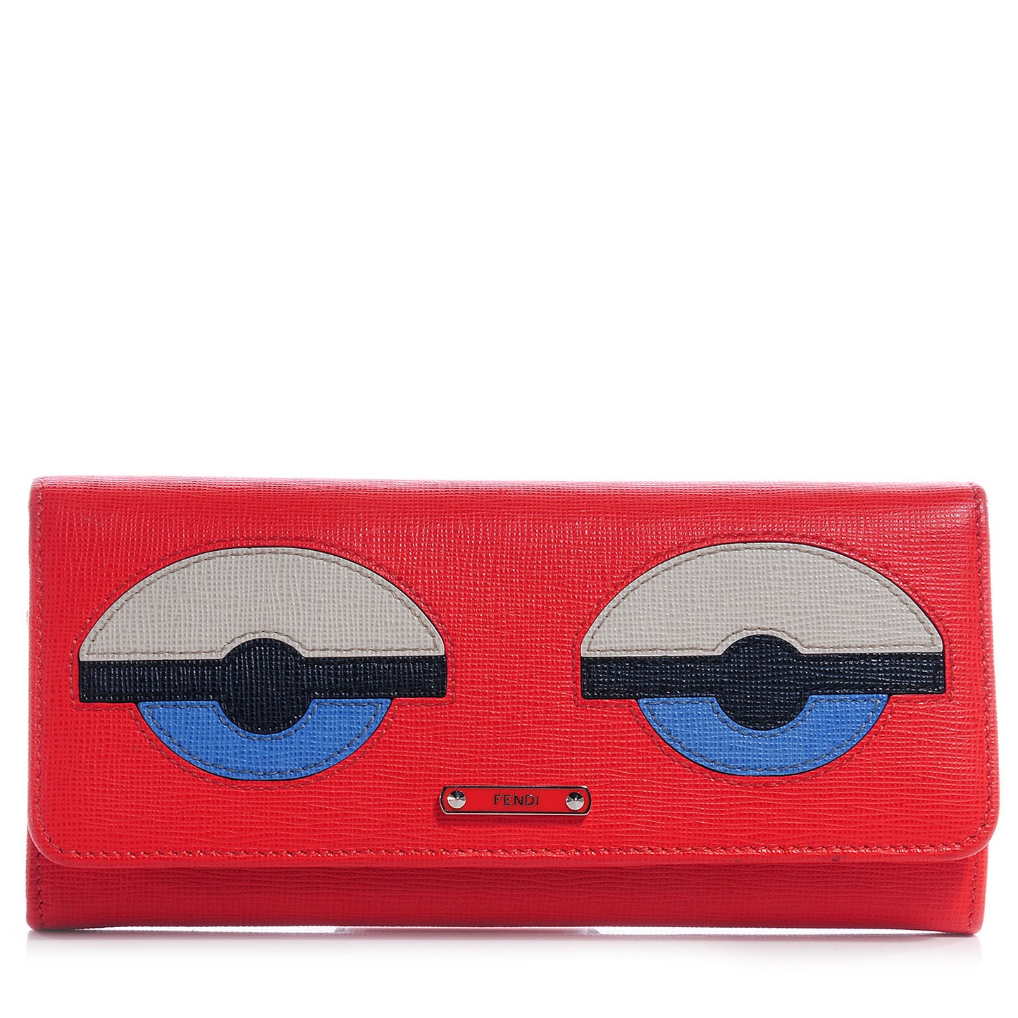 Vitello Elite Monster Eyes Continental Wallet Papavero Multicolor