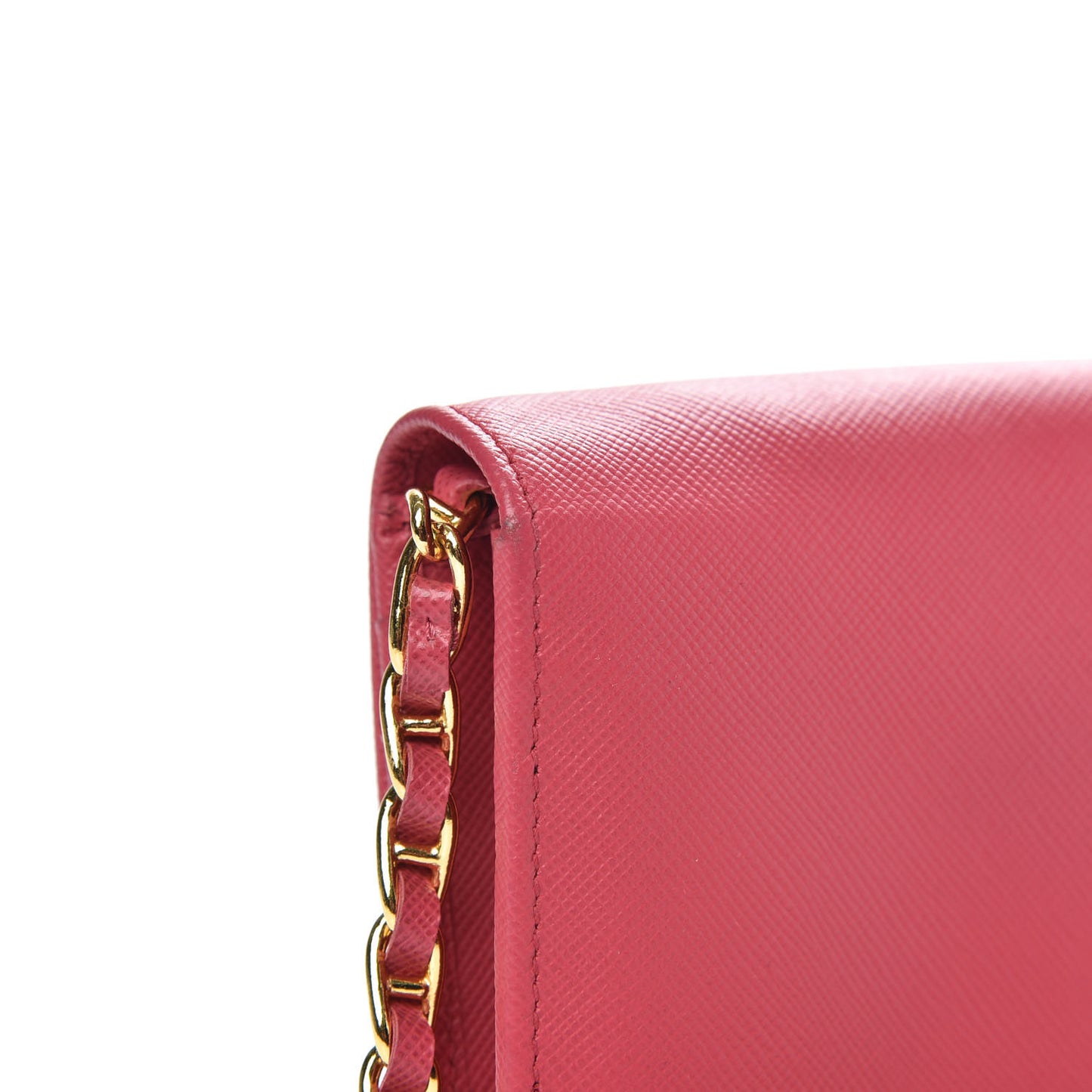 Saffiano Metal Oro Chain Wallet Peonia
