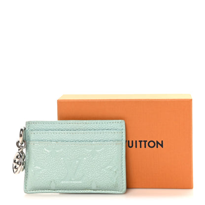 Louis Vuitton Empreinte Monogram LV Charms Card Holder Pearly Lagoon Turquoise 8 of 8