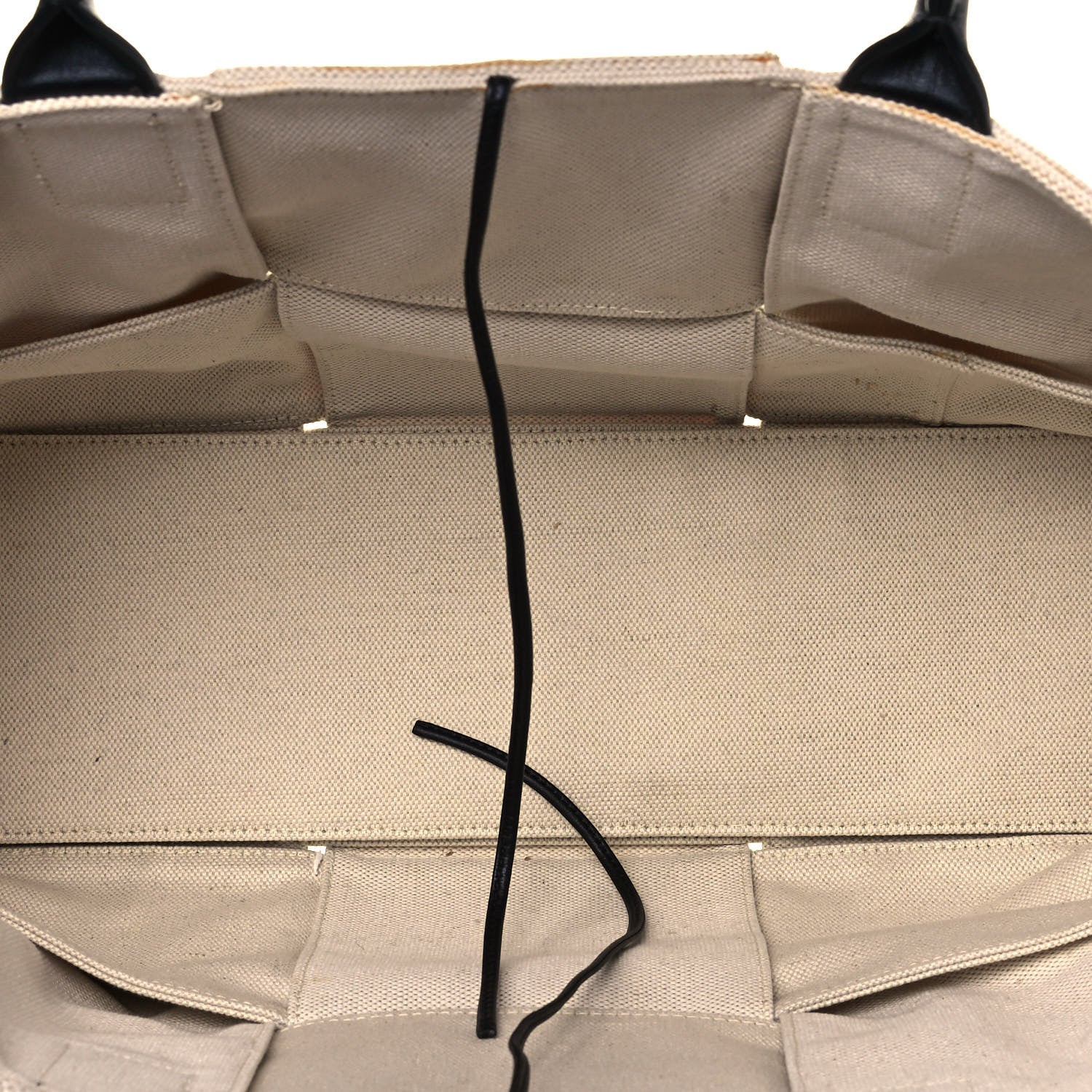 Bottega Veneta Linen Maxi Intrecciato Arco Tote Natural Black 6 of 13