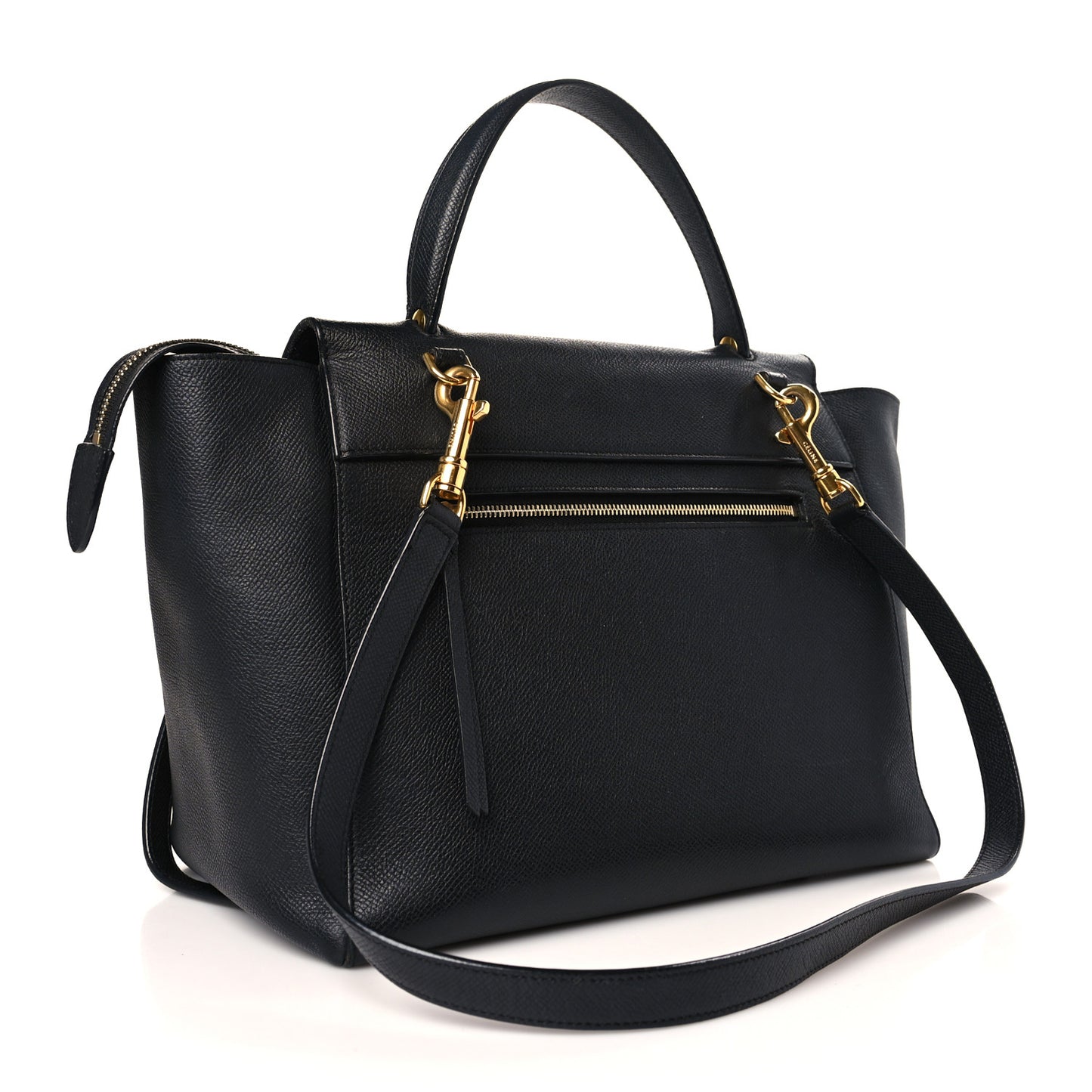 Grained Calfskin Mini Belt Bag Black
