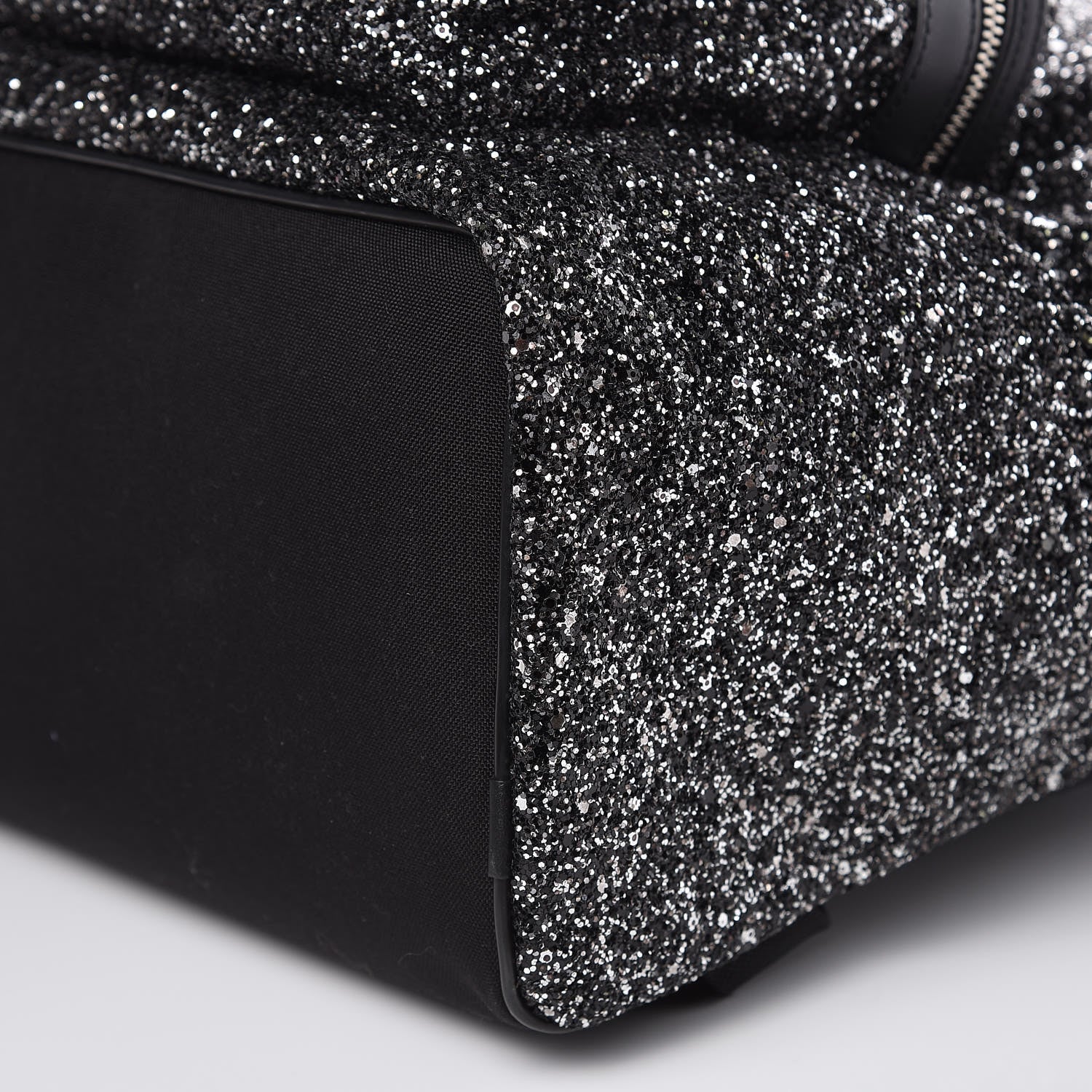 Saint Laurent Glitter Canvas City Backpack Gun Metal 14 of 14
