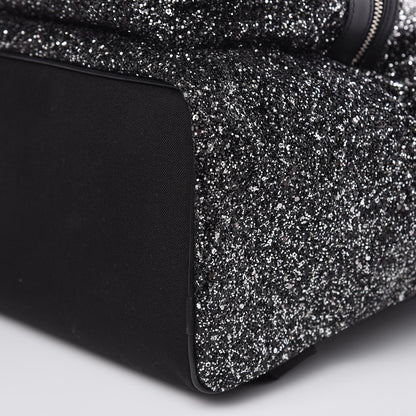 Saint Laurent Glitter Canvas City Backpack Gun Metal 14 of 14