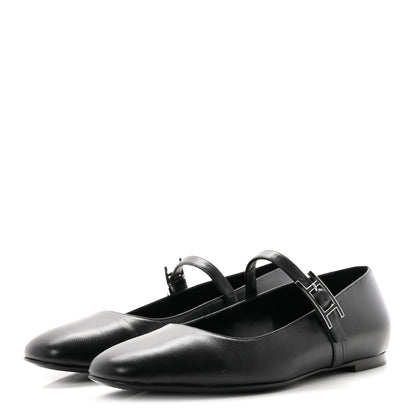 Hermes Goatskin Jane Ballet Flats 38.5 Black 4 of 10