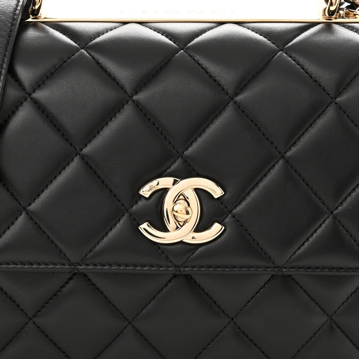 Chanel Lambskin Quilted Medium Trendy CC Flap Dual Handle Bag Black 8 of 13