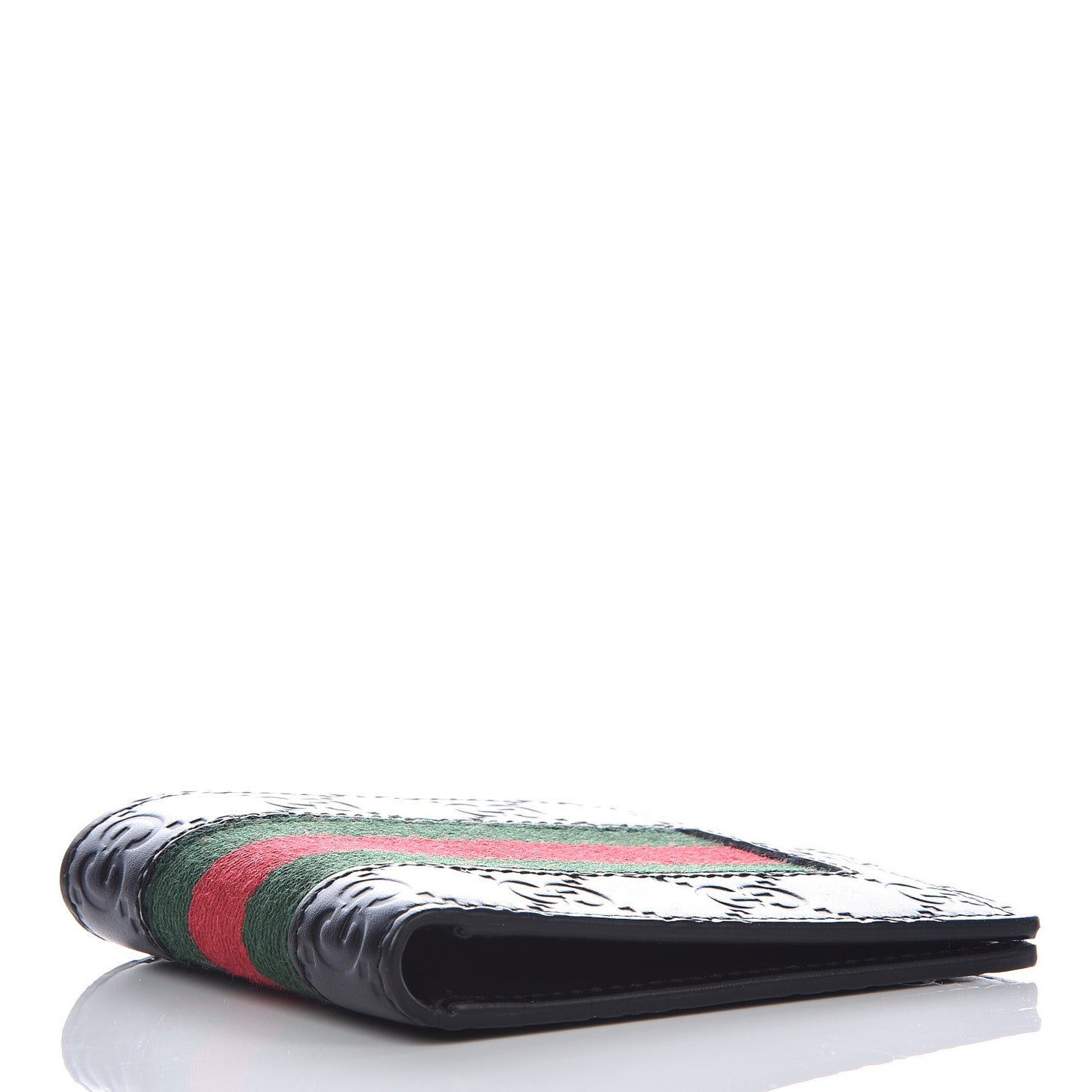Guccissima Signature Web New Web Bi-Fold Wallet Black