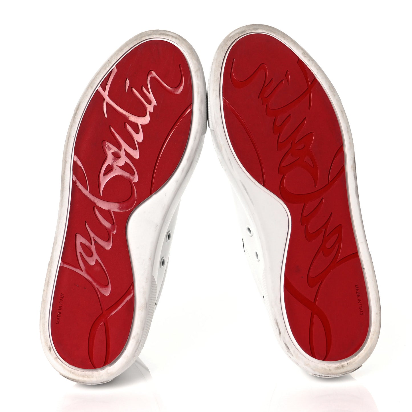 Calfskin Patent Vieirissima Flat Sneakers 38.5 White Black
