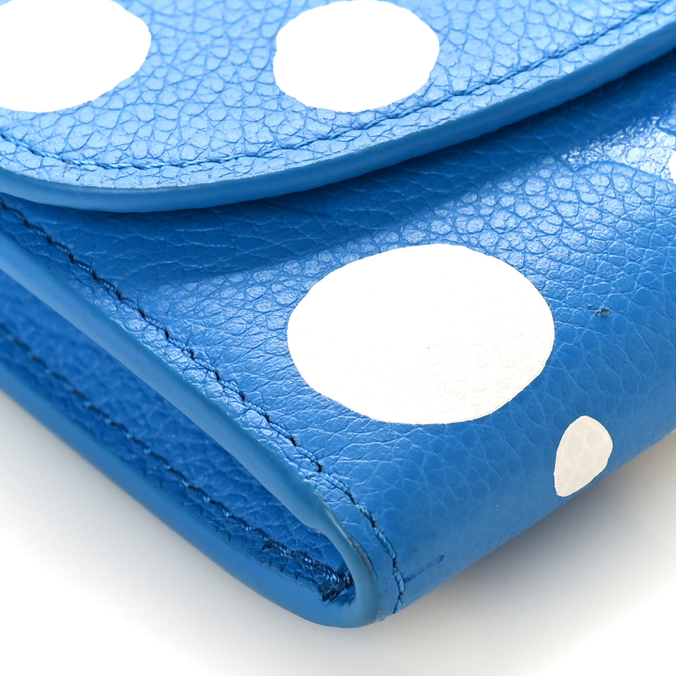 Louis Vuitton X YK Empreinte Painted Dots Rosalie Coin Purse Blue White 7 of 8