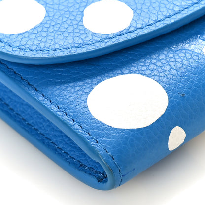 Louis Vuitton X YK Empreinte Painted Dots Rosalie Coin Purse Blue White 7 of 8