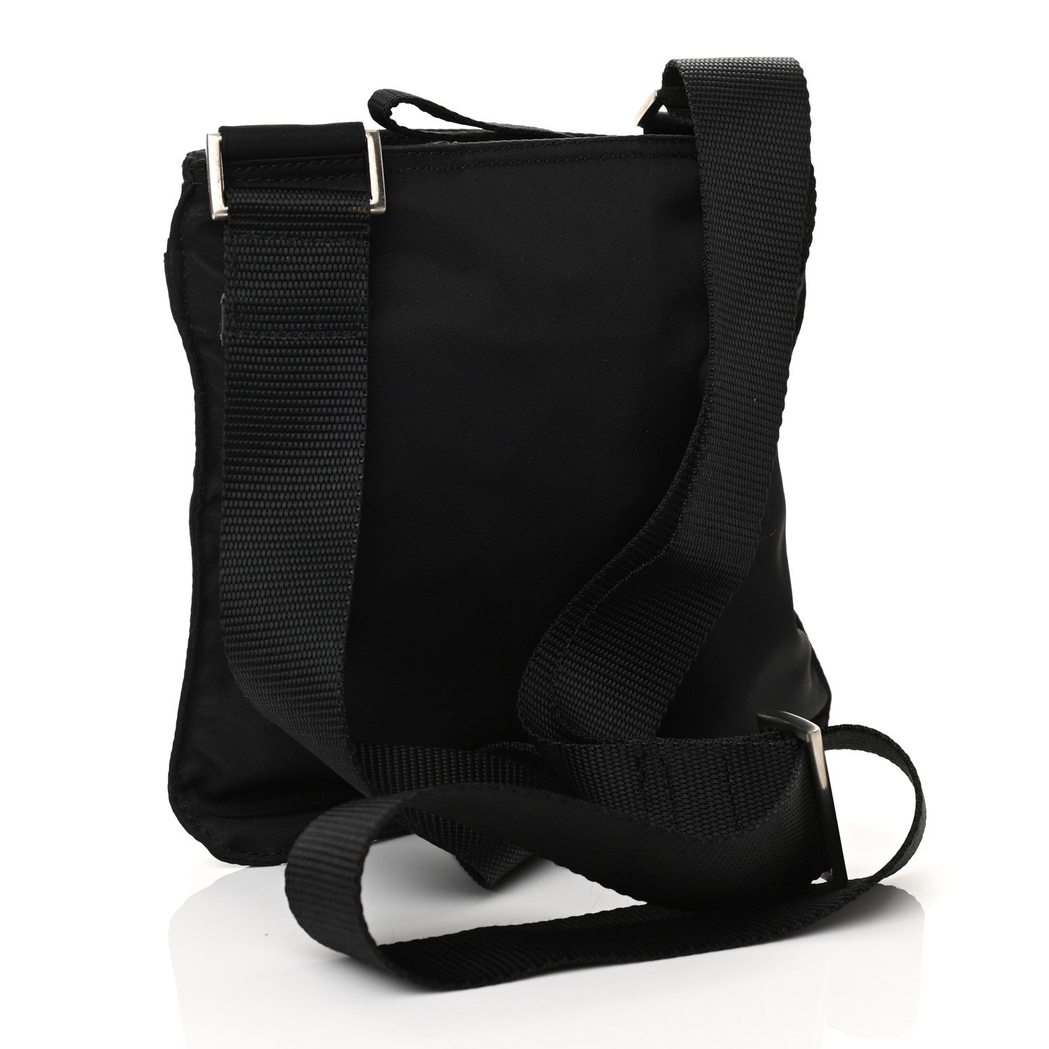 Prada Nylon Vela Flat Messenger Bag Black 4 of 23