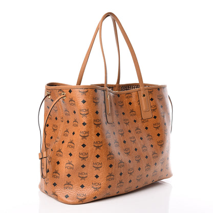 MCM Visetos Large Liz Reversible Shopper Tote Cognac 5 of 12