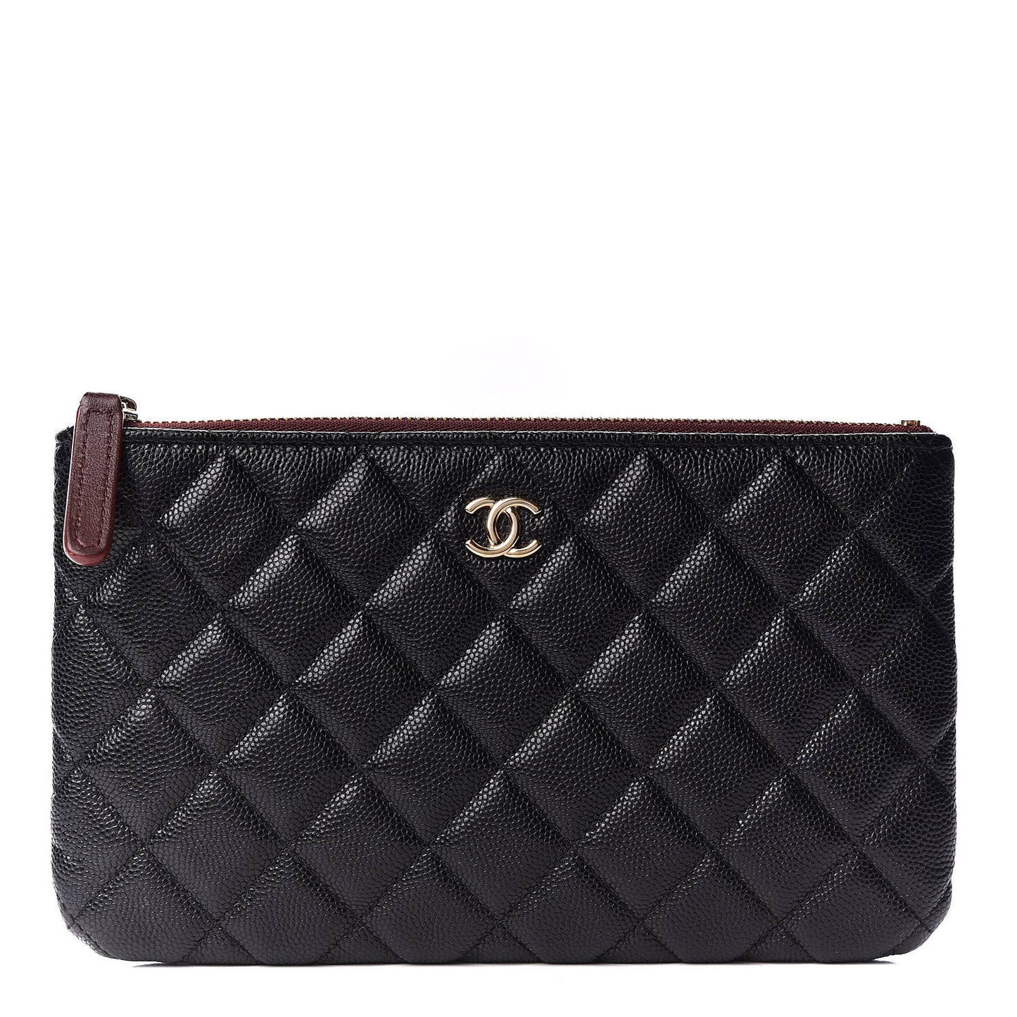 Caviar Quilted Small Pouch Black